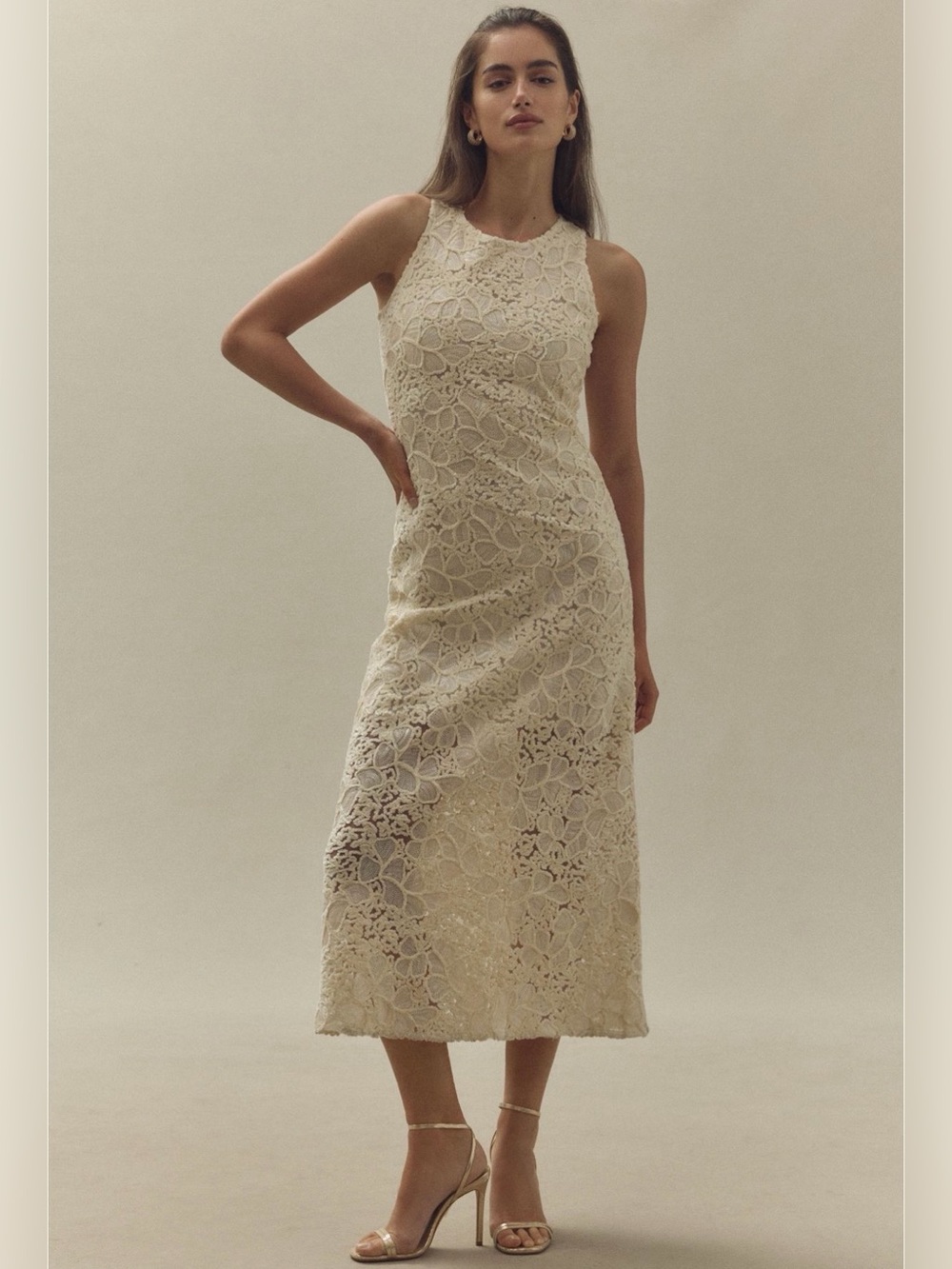 🇺🇸FIRM PRICE🇺🇸 Endless Rose Sleeveless Textured Midi Dress